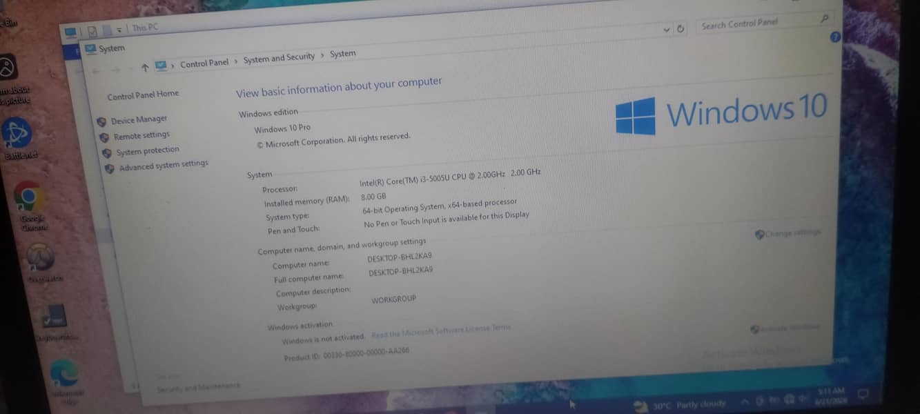 lenevo core i3 5th generation 4