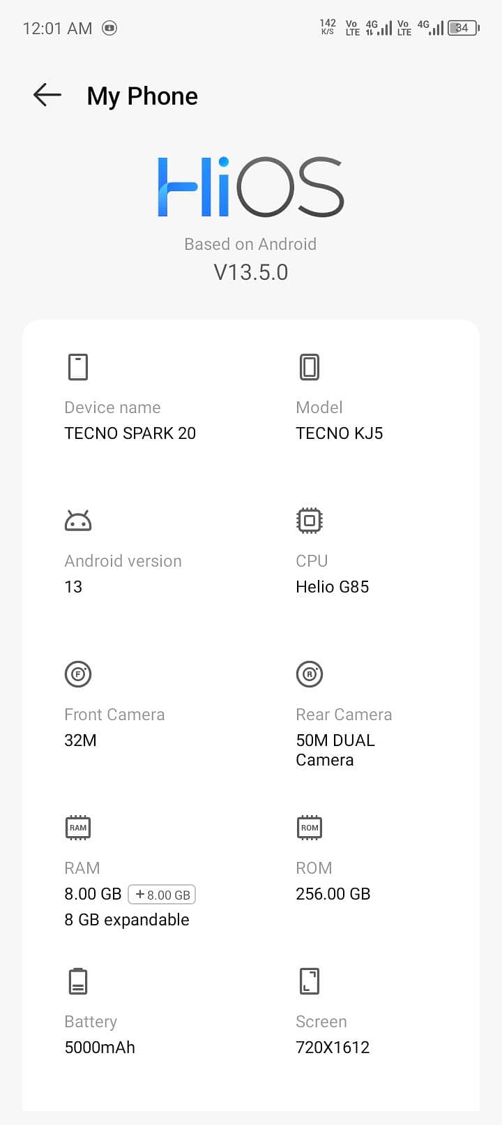 Tecno Spark 20 0