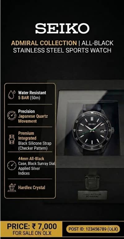 *Seiko watch All stainless steel | Japanese Quartz Movement*