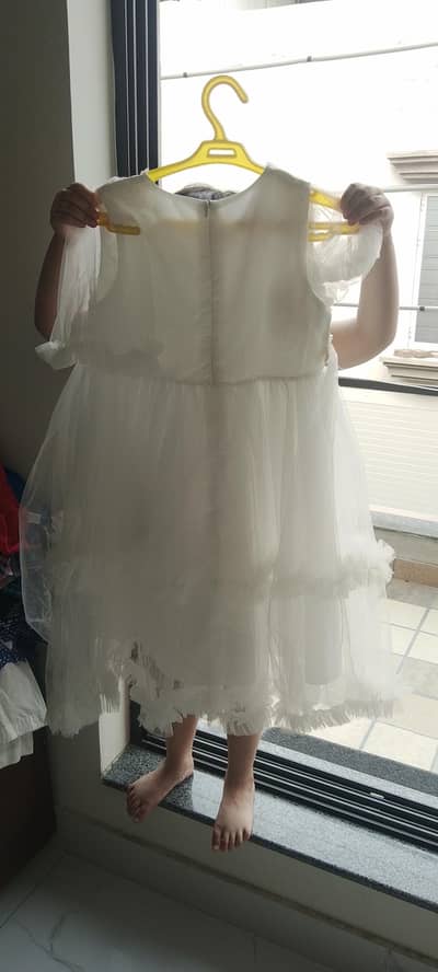 white flared dress