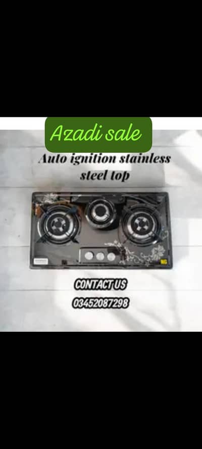 Azadi sale hob and stove(  auto )available in good price