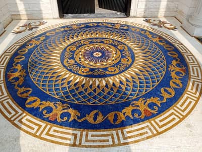Handmade Marble Mosaic Art Piece.