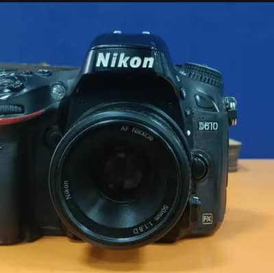 Nikon D610 camera with 50mm 1.8D lenz