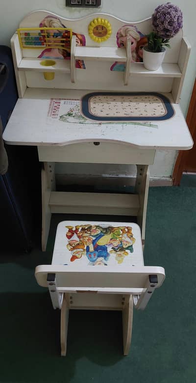 Wooden Kids Study Table and Chair