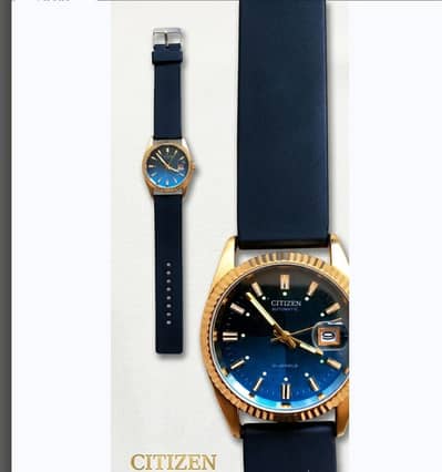 Citizen watch Blue dial gold case