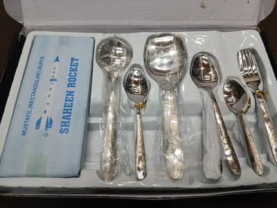 30pcs stainless steel cutlery set with stand and box