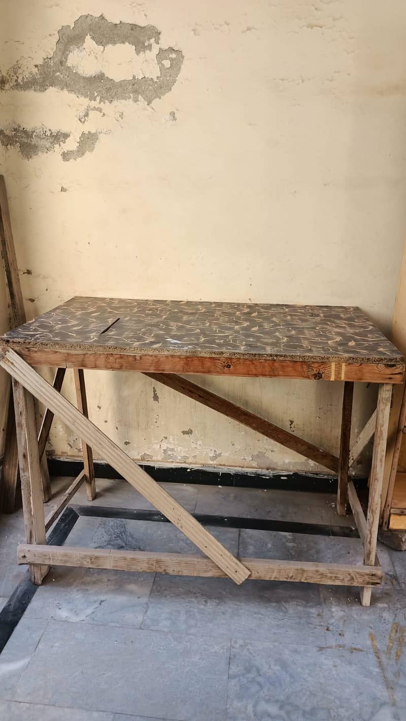 wooden worktable and workshop table 0