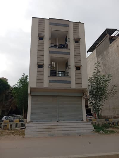 Park Face West Open Single Belt Commercial Rental Building Saadi Town Block 1 60 ft wide Road