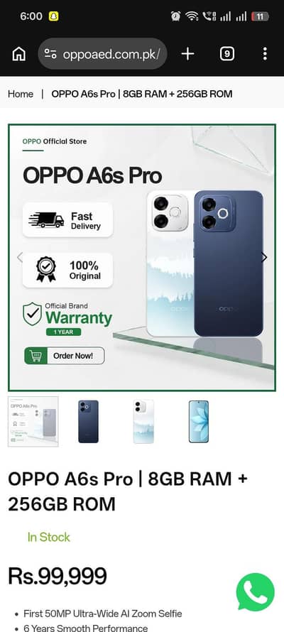 Oppo A6s pro