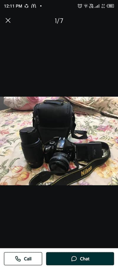 nikon D3200 with 2 lens