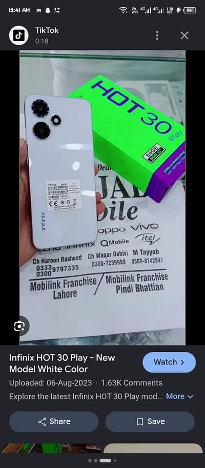 Infinix Hot 30 Play