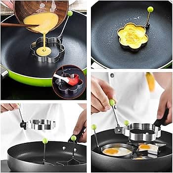 Fried Egg Mold, Pack of 4 Stainless Steel