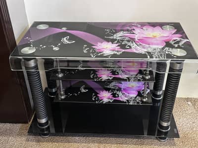 Beautiful 3-Tier Glass Console Table – Excellent Condition
