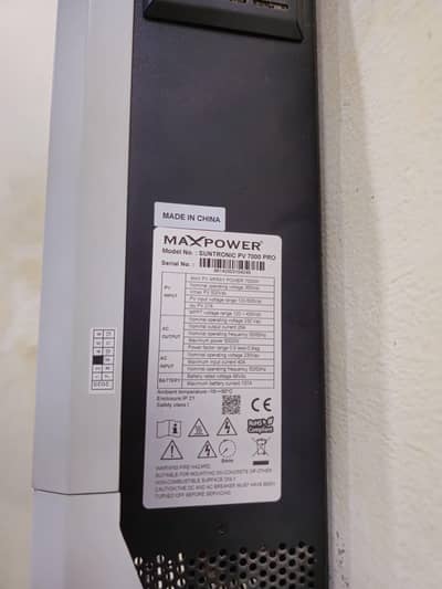 Max power hybrid inverter PV 7000 pro urgent for sale 0347-9526528