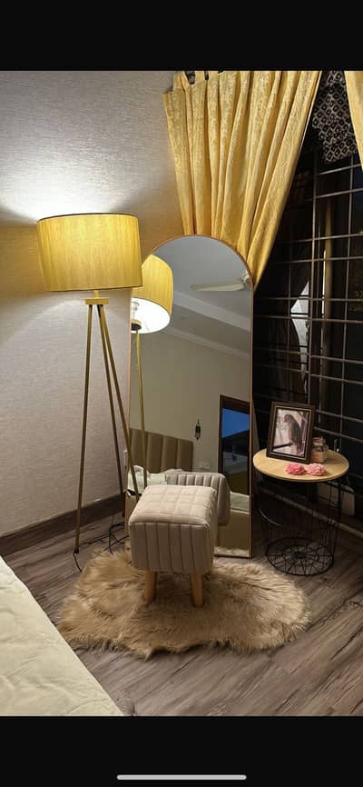 Standing mirror with standing lamp free