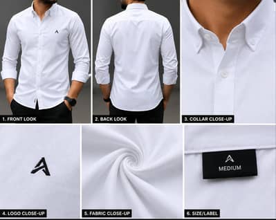 Premium White Men’s Shirt | Minimal Logo | Brand New | M–XXL