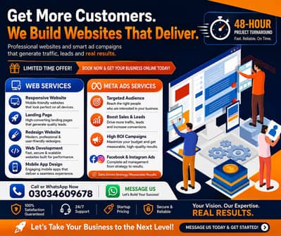 Website Development & Meta Ads services to get more customers