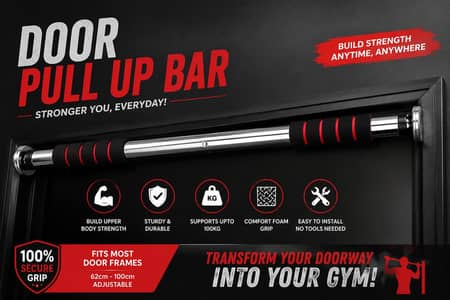 Door Pull-Up Bar (Adjustable) – Home Fitness Equipment