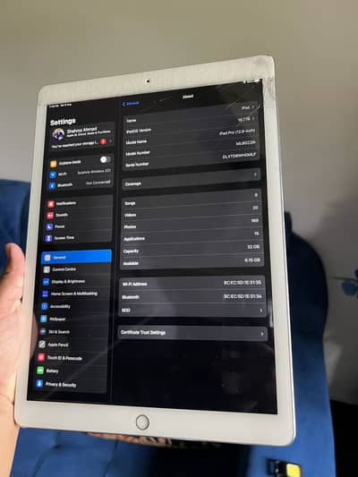 Ipad pro 12.9 inches 32gb  03075502836