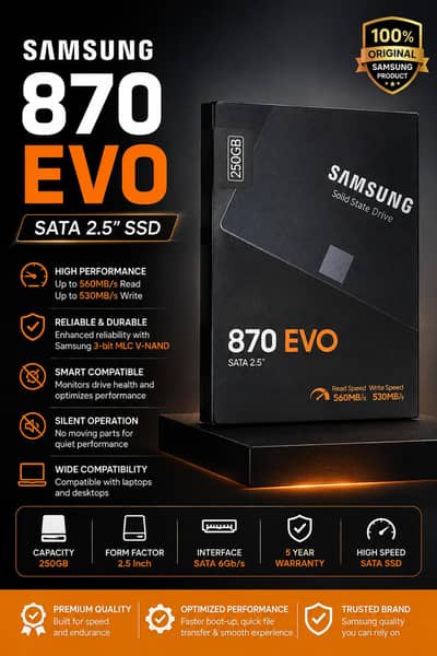 Samsung 870 EVO 250GB SATA SSD