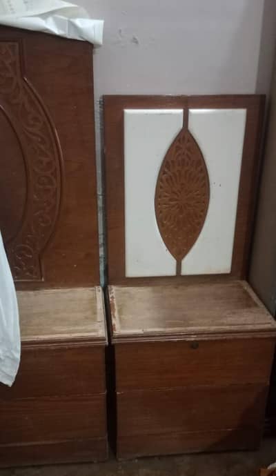 wooden dressing table and side tables