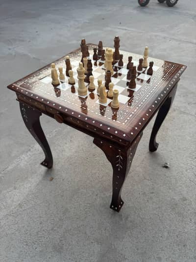 Luxury Wooden Chess Table, Chess Table, Solid Wood Storage Drawers