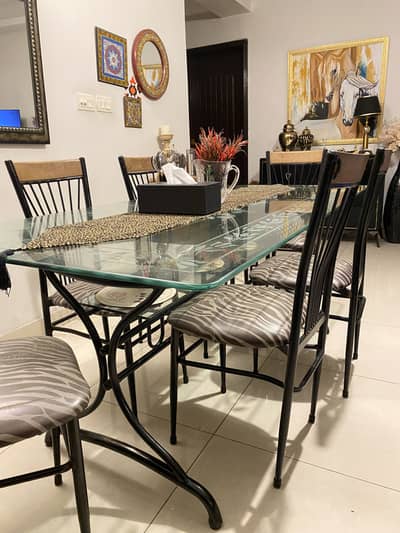 Black Iron dining table for sale