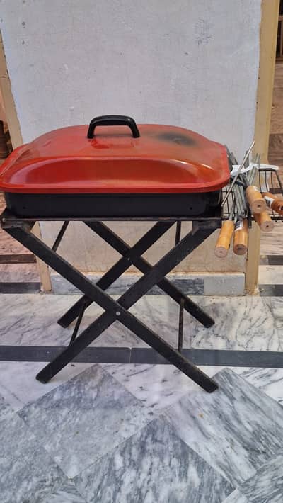 Bar. B. Q Grill With Stand and skewers