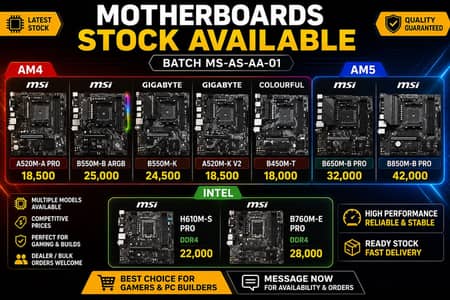 MSI Gigabyte AM4 AM5 Intel Motherboards