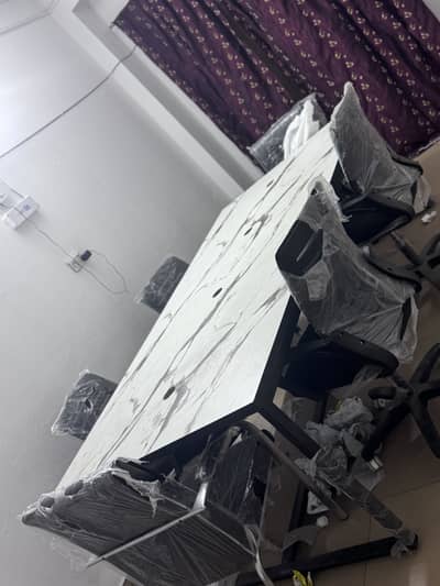 Office Workstation Table with Chairs – Employee Office Table