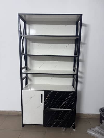 Modern Office Storage Rack with Cabinet & Drawers – Heavy Duty