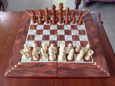 Chess with free checkers and backgammon