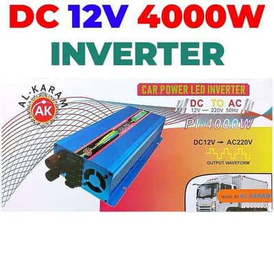 Al Kram Car Power Inverter 4000 watts can run Fridge AC, Iron all Fans