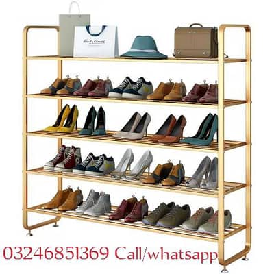 Shoes organizer rack, Beautiful golden powder coated iron shoerack