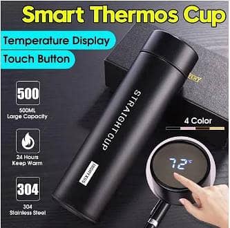 480ML Intelligent Water Bottle Cooler Stainless Steel Thermos Coffee bottle Temperature Display Leakproof Sport Vacuum Flasks