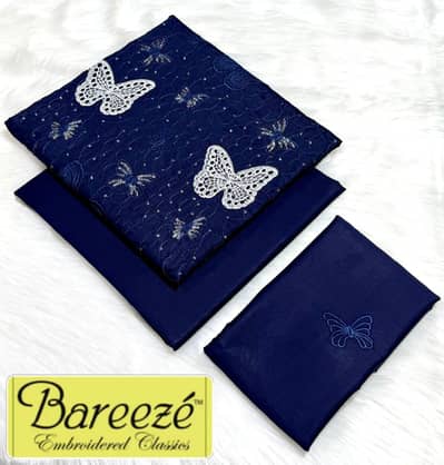 Maria B 2PC Pure Lawn Embroidered Suit | Butterfly Collection 
