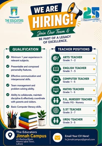 We Are Hiring – Join Our Teaching Team!