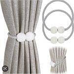 Pair Random Color Magnetic Curtain Tieback Curtains Holder Convenient Drape Tie Backs Pearl Decorative Rope Holdback Holder