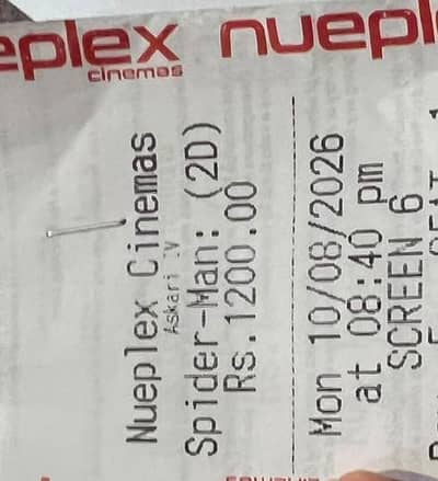 spiderman brand new day tickets for nueplex askari 4