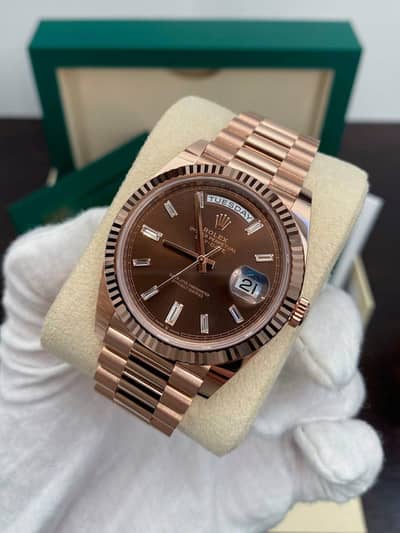 ROLEX DAYDATE ROSE GOLD CHOCOLATE DIAL