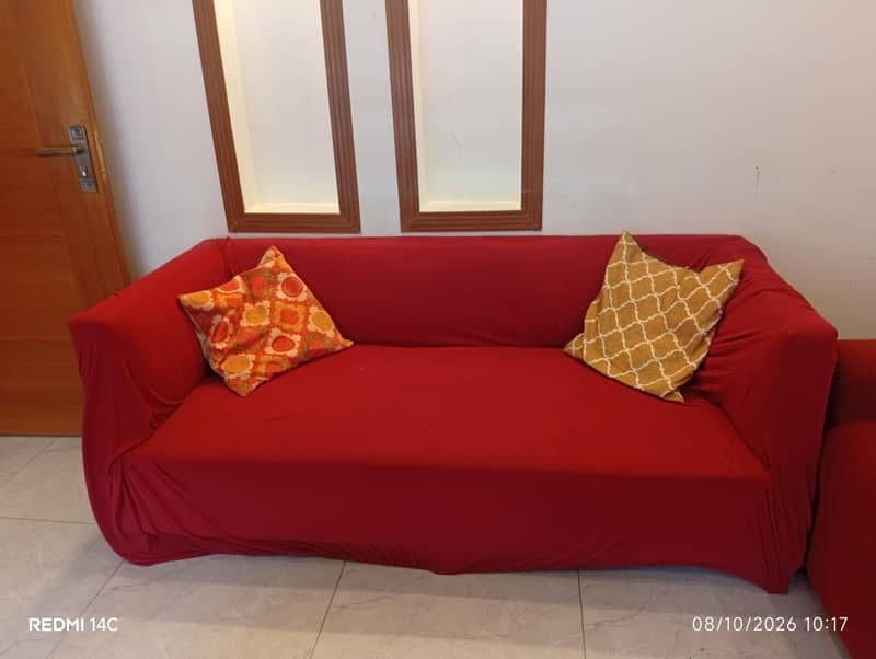 L shape sofa. 1