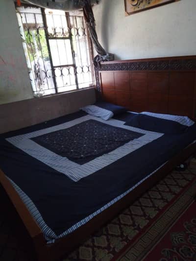 Double bed with matress call whatsapp 03155403503