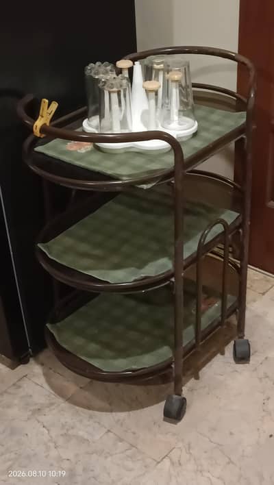 Serving Glass Trolley Stand