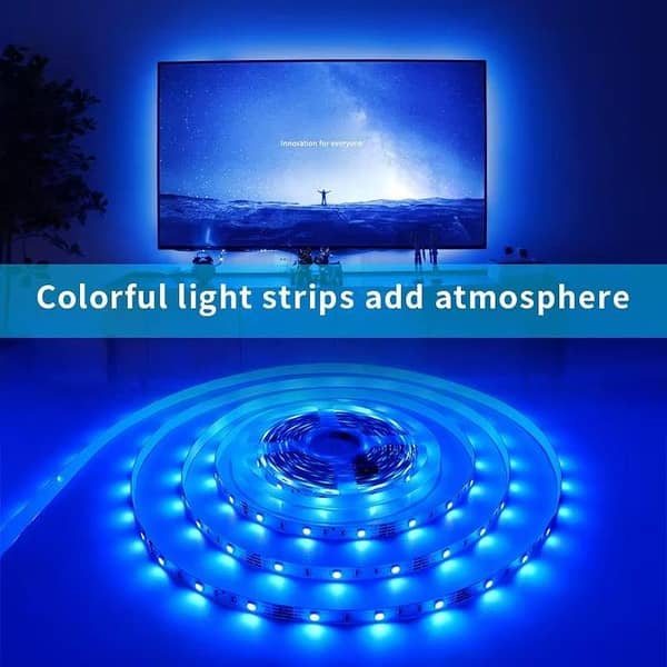 5M Smart RGB LED Strip Lights with Remote & USB/12V Power | Multi-Color Changing 2835 SMD Flexible Tape Light Kit for Car Interior, TV Backlight, Bedroom, Gaming Room, Home & Party Decoration Lighting