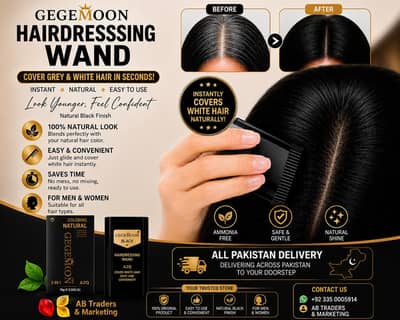 GEGEMOON Hair Colouring Wand | instant grey & white hair cover