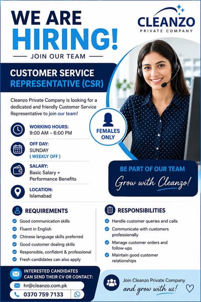 Salesman required for detergent company