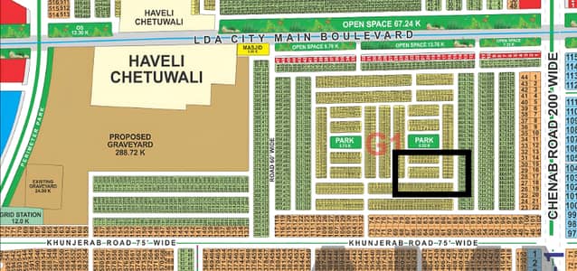 5 Marla Prime location plot for sale in G1 Block LDA CITY