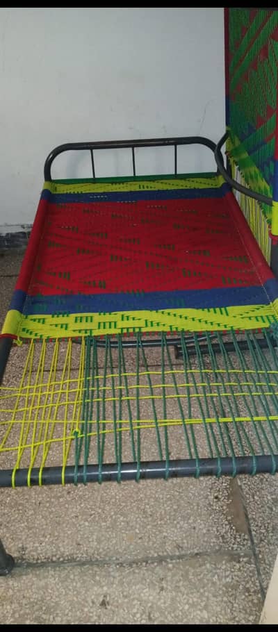 New Metal Bed , heavy metal charpai one used only