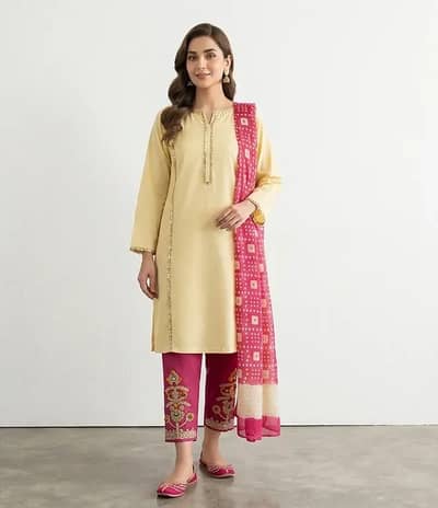 Brand: BASWE- Age/Gender: Women’s Type: Cotton Lawn Hand Work 3-Piece