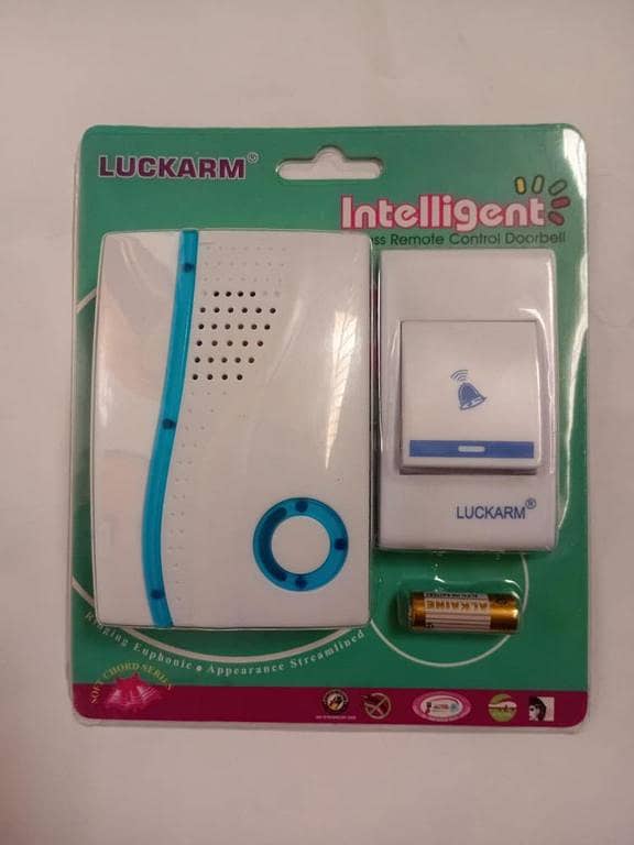 Wireless Doorbell Remote Control | 100m Range Smart Door Bell | 32 Melodies Chime Bell with Flash Light | Battery Operated Home Office Door Bell